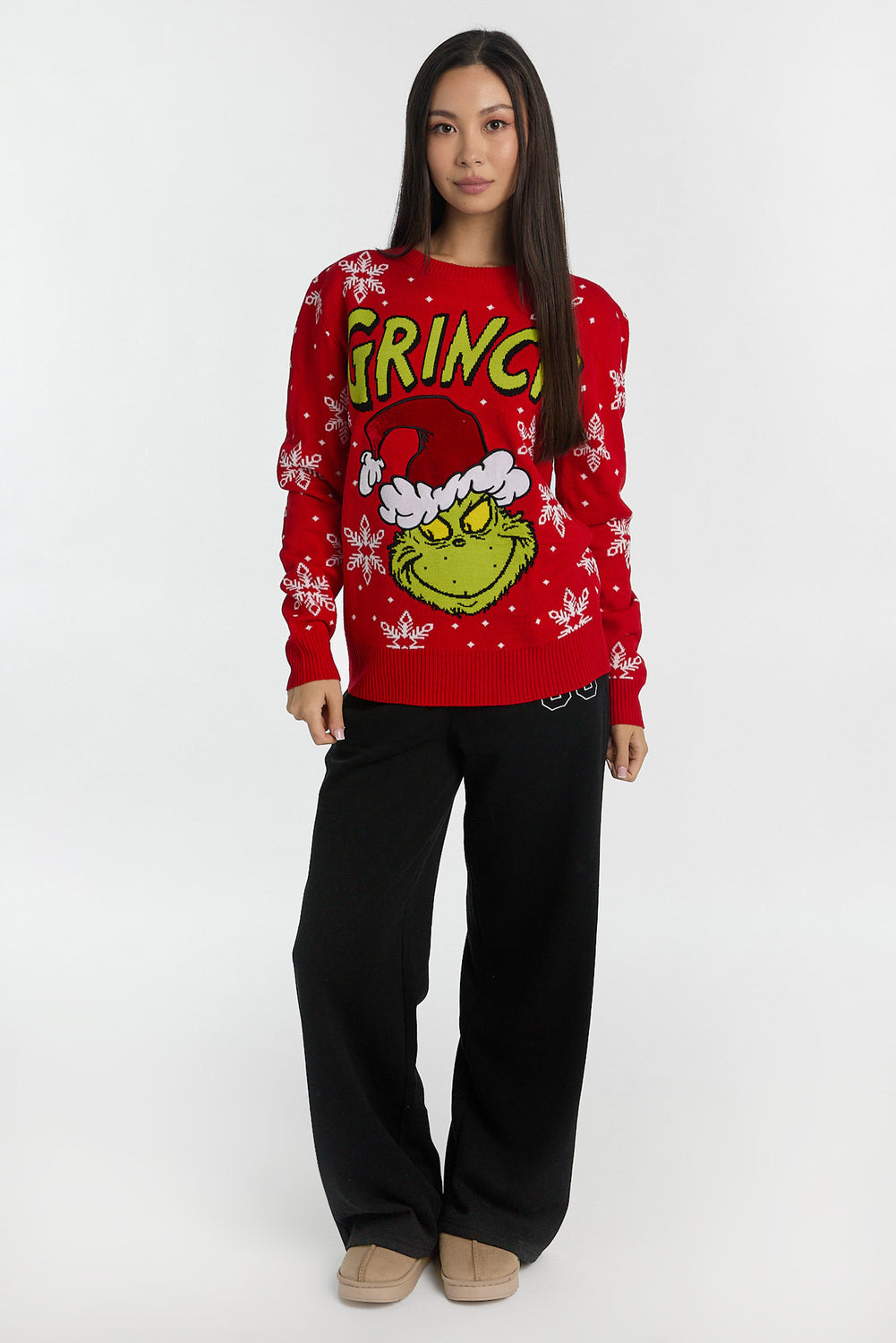 Chandail ras du cou flocons de neige The Grinch Chandail ras du cou flocons de neige The Grinch