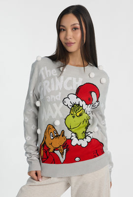Chandail ras du cou imprimé The Grinch And Max