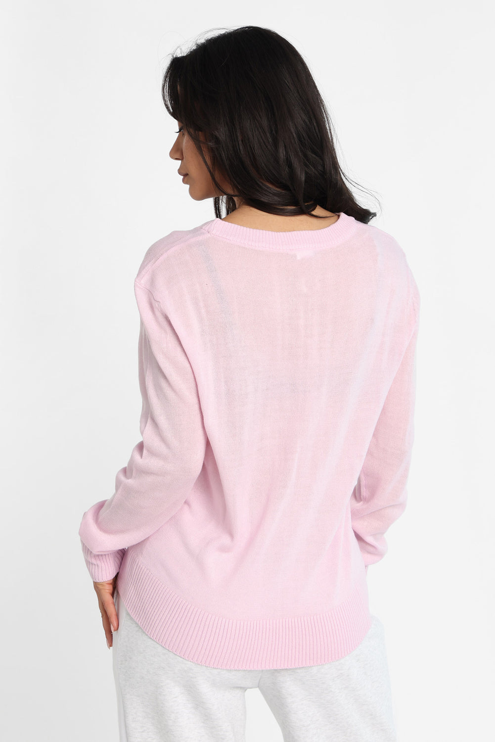 Hello Kitty Bow Graphic Crew Neck Sweater Hello Kitty Bow Graphic Crew Neck Sweater