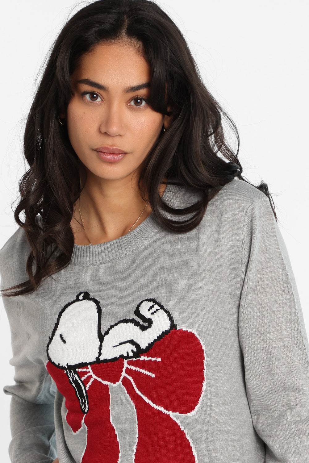Snoopy Bow Crew Neck Sweater Snoopy Bow Crew Neck Sweater