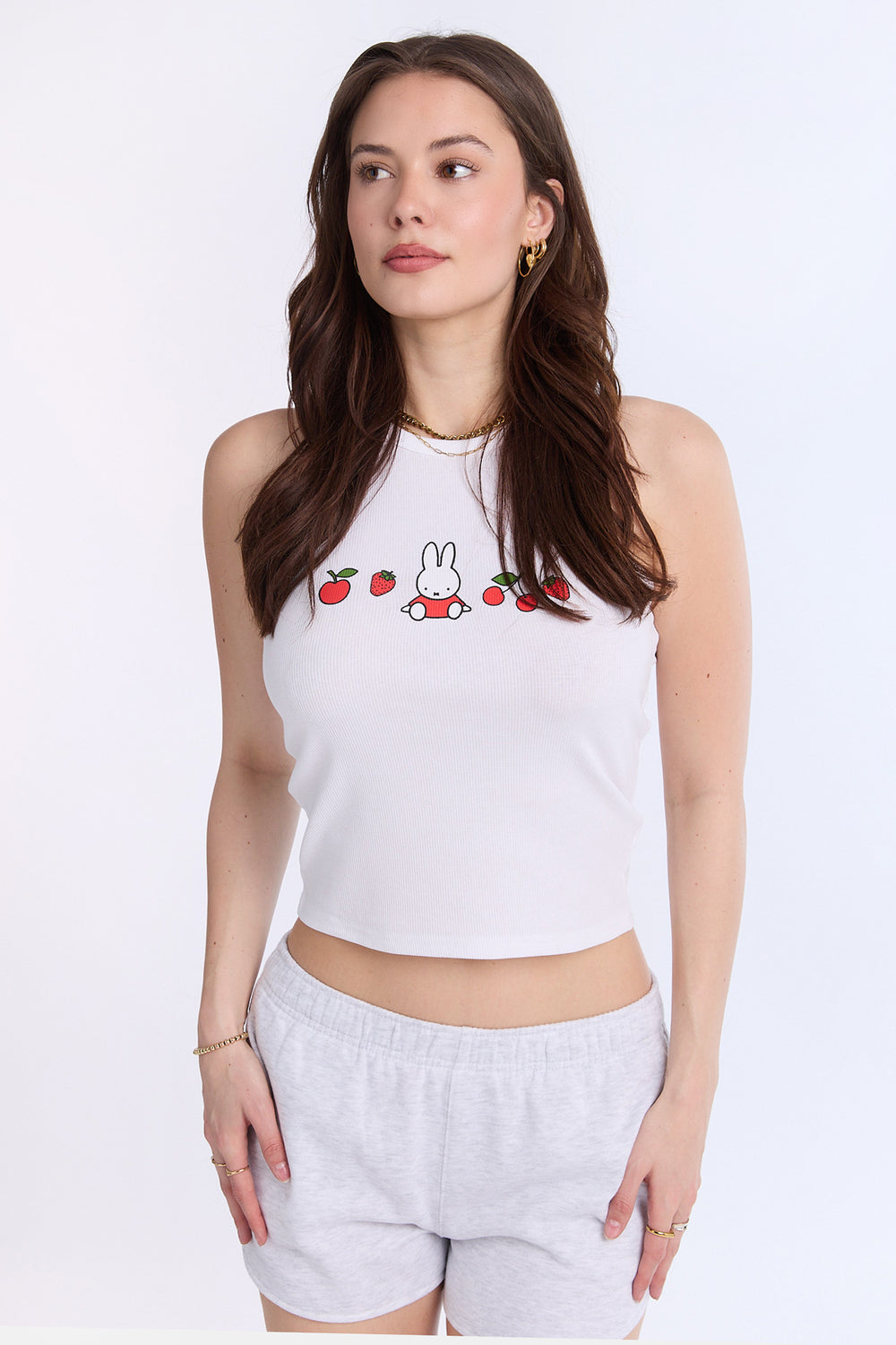 Camisole côtelée à col montant Miffy Camisole côtelée à col montant Miffy