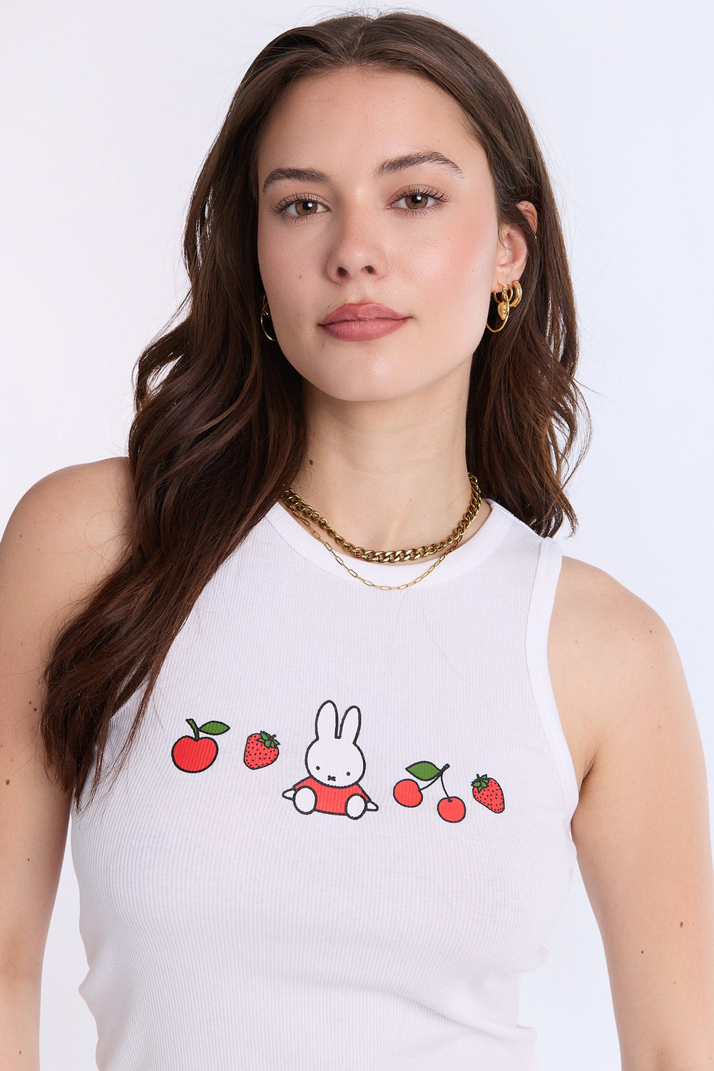 Camisole côtelée à col montant Miffy Camisole côtelée à col montant Miffy