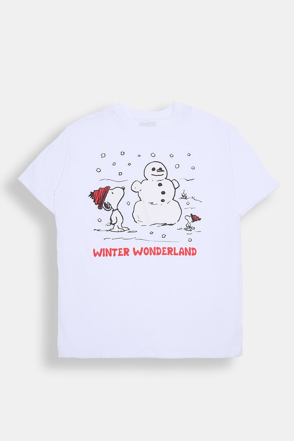 T-shirt coupe boyfriend imprimé Peanuts Snoopy Winter Wonderland T-shirt coupe boyfriend imprimé Peanuts Snoopy Winter Wonderland
