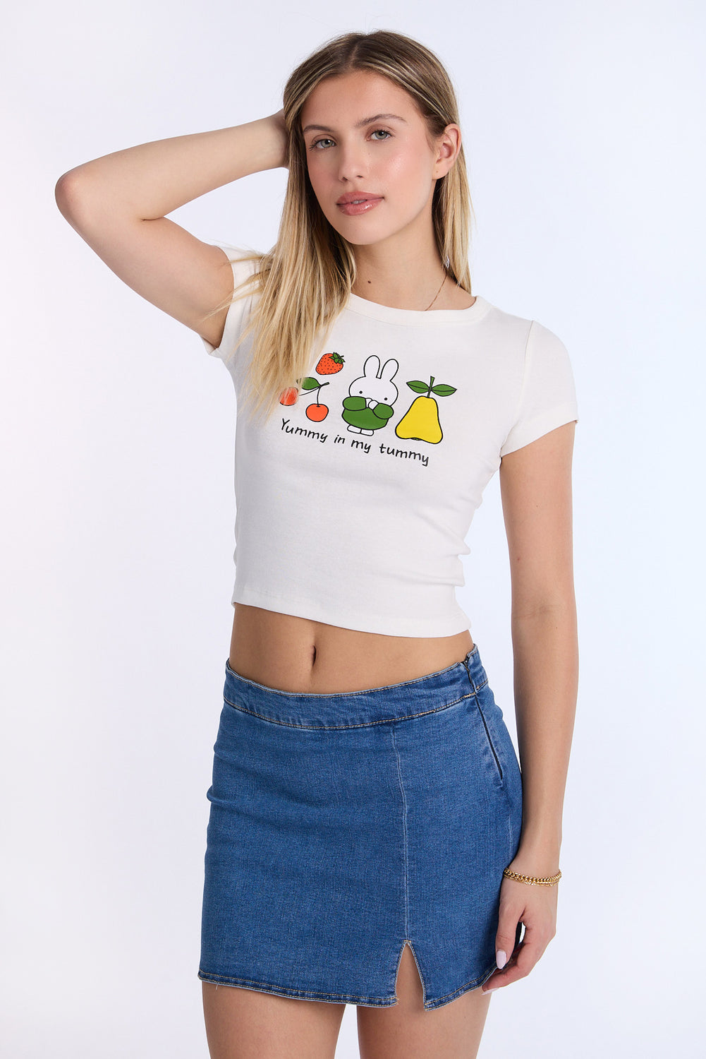 Miffy Fruits Graphic Baby Tee Miffy Fruits Graphic Baby Tee