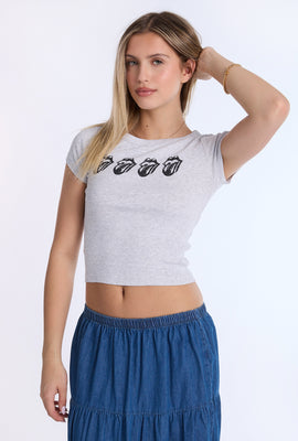 T-shirt coupe courte imprimé Rolling Stones