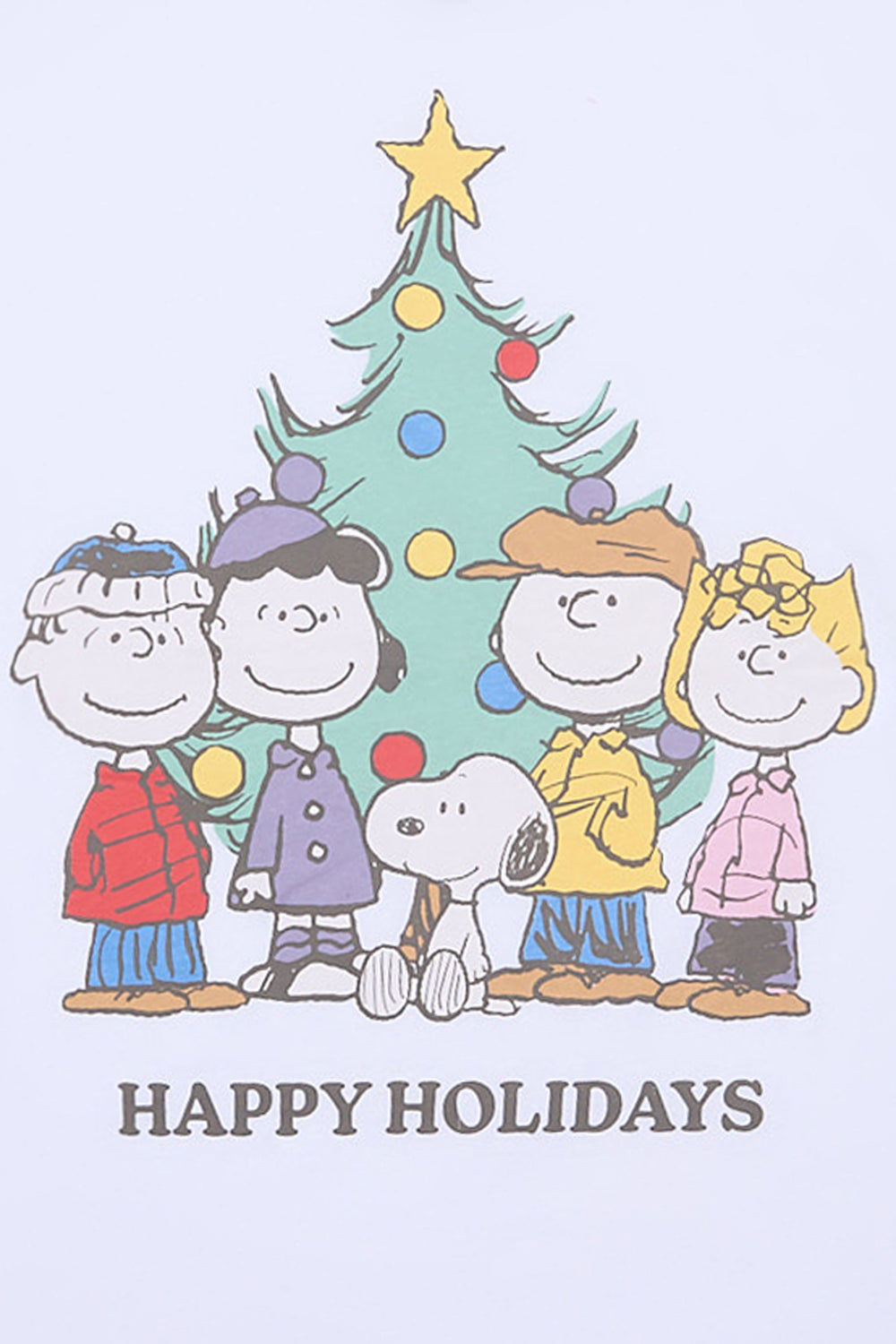 T-shirt coupe boyfriend imprimé Peanuts Happy Holidays T-shirt coupe boyfriend imprimé Peanuts Happy Holidays