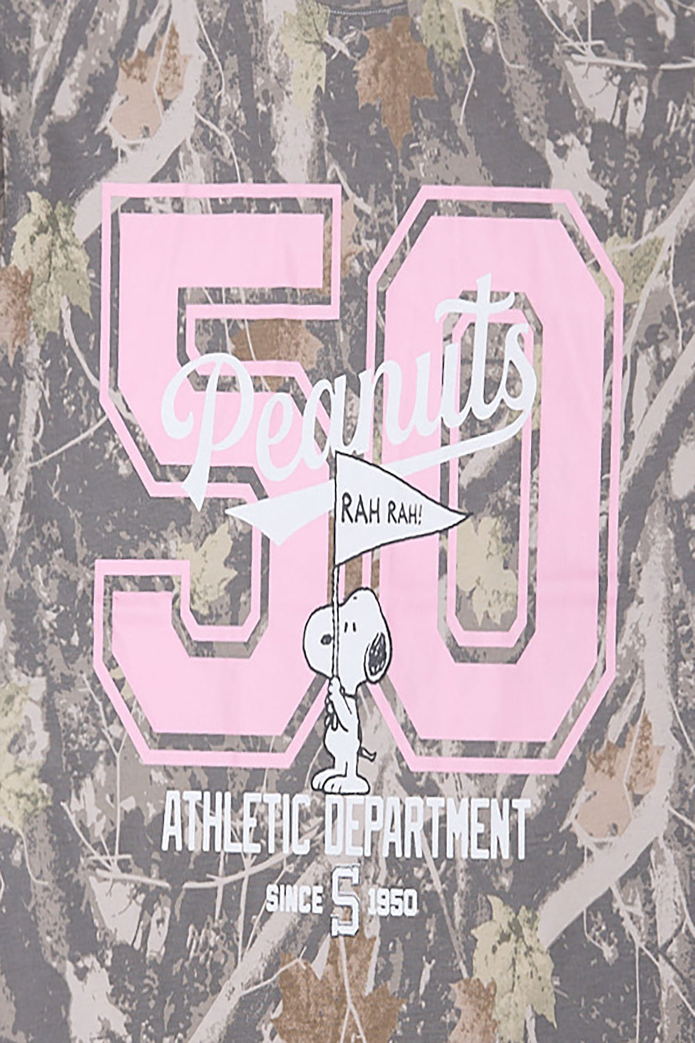 Peanuts 50 Tree Camo Boyfriend Tee Peanuts 50 Tree Camo Boyfriend Tee