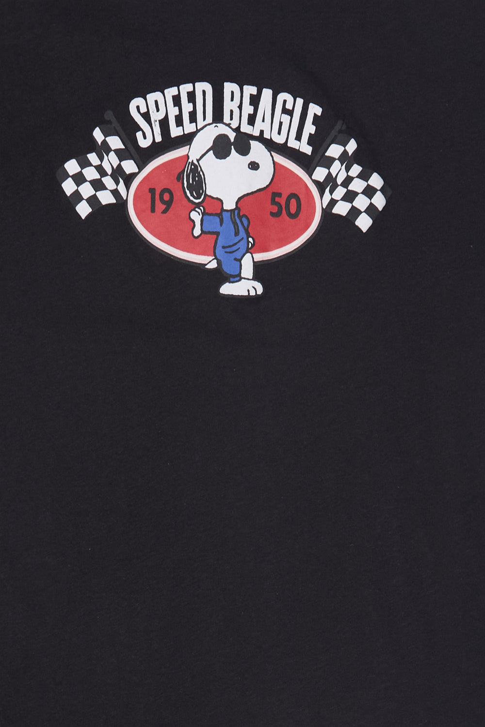 T-shirt coupe boyfriend imprimé Snoopy Speed Beagle T-shirt coupe boyfriend imprimé Snoopy Speed Beagle