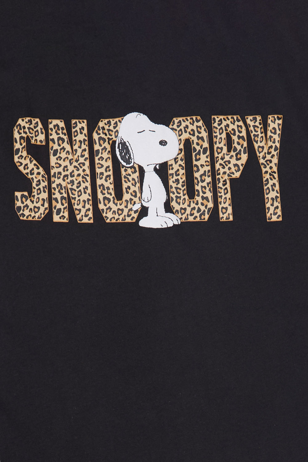 Snoopy Leopard Print Graphic Boyfriend Tee Snoopy Leopard Print Graphic Boyfriend Tee