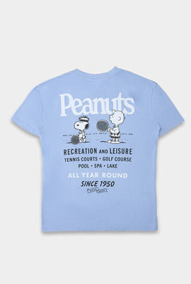 T-shirt coupe boyfriend imprimé Country Club Peanuts