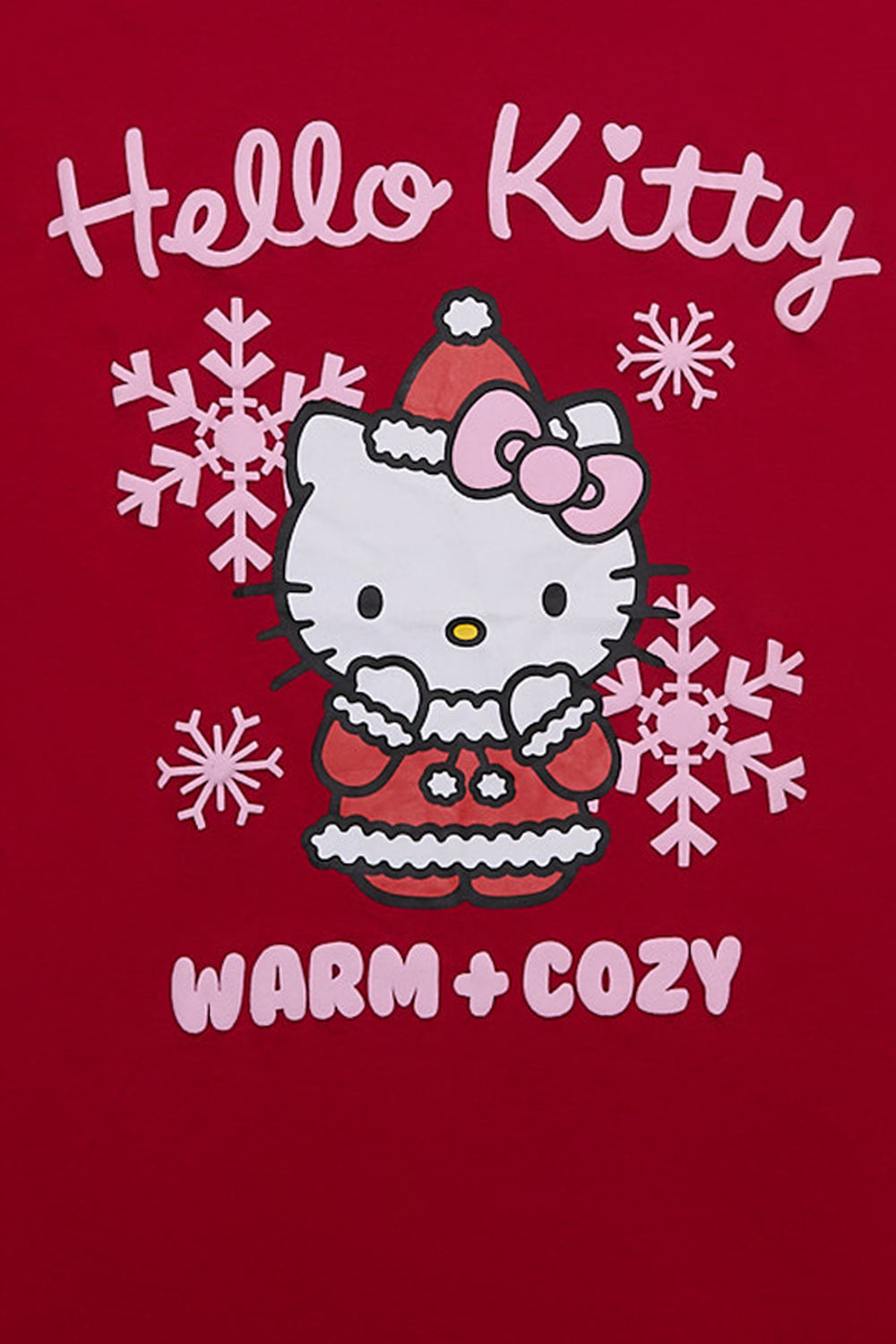 T-shirt coupe boyfriend imprimé Hello Kitty Warm et Cozy T-shirt coupe boyfriend imprimé Hello Kitty Warm et Cozy
