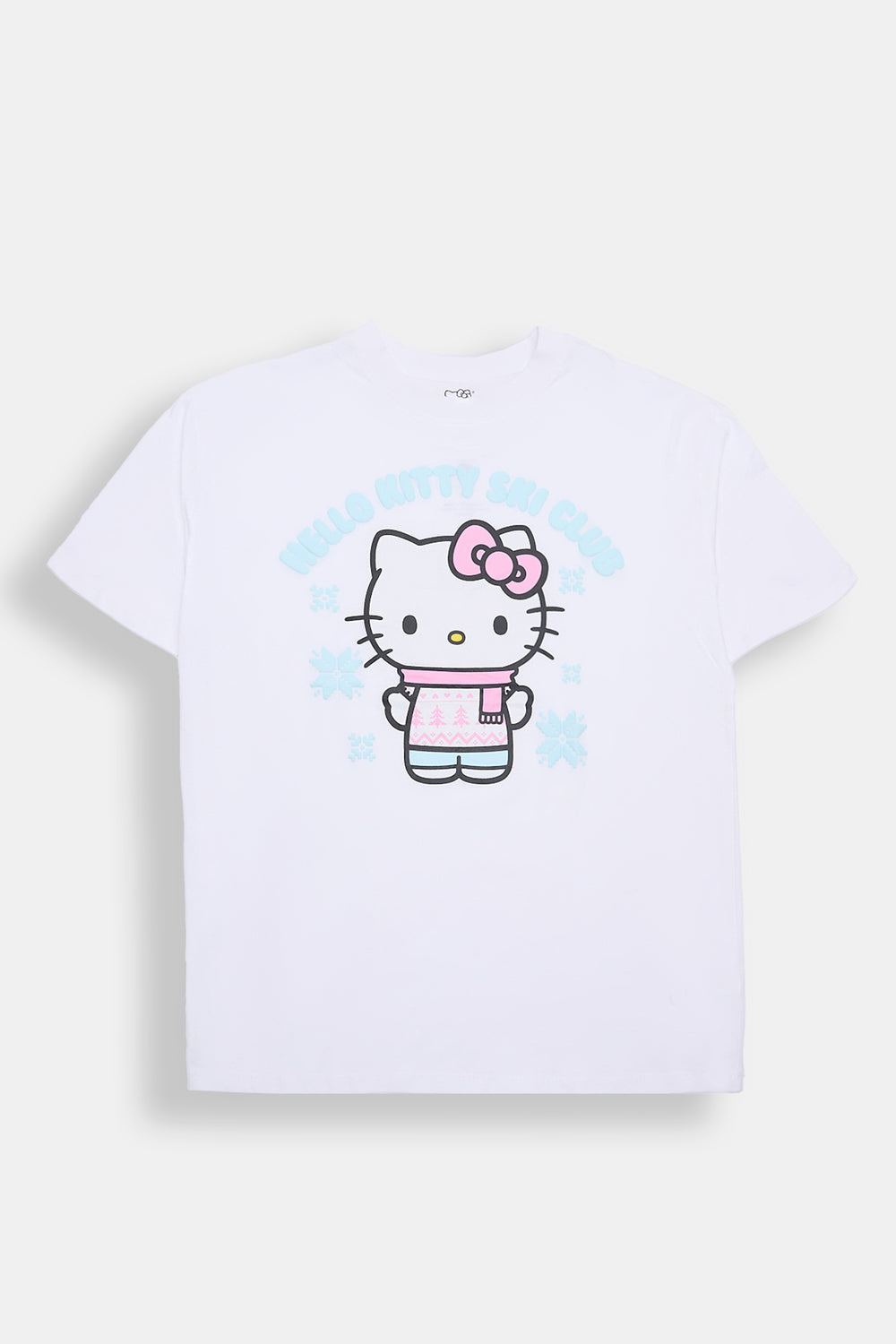 T-shirt coupe boyfriend imprimé Hello Kitty Ski Club T-shirt coupe boyfriend imprimé Hello Kitty Ski Club