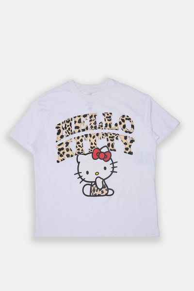 Kitty Hello Kitty Leopard Print Graphic Boyfriend Tee – West49
