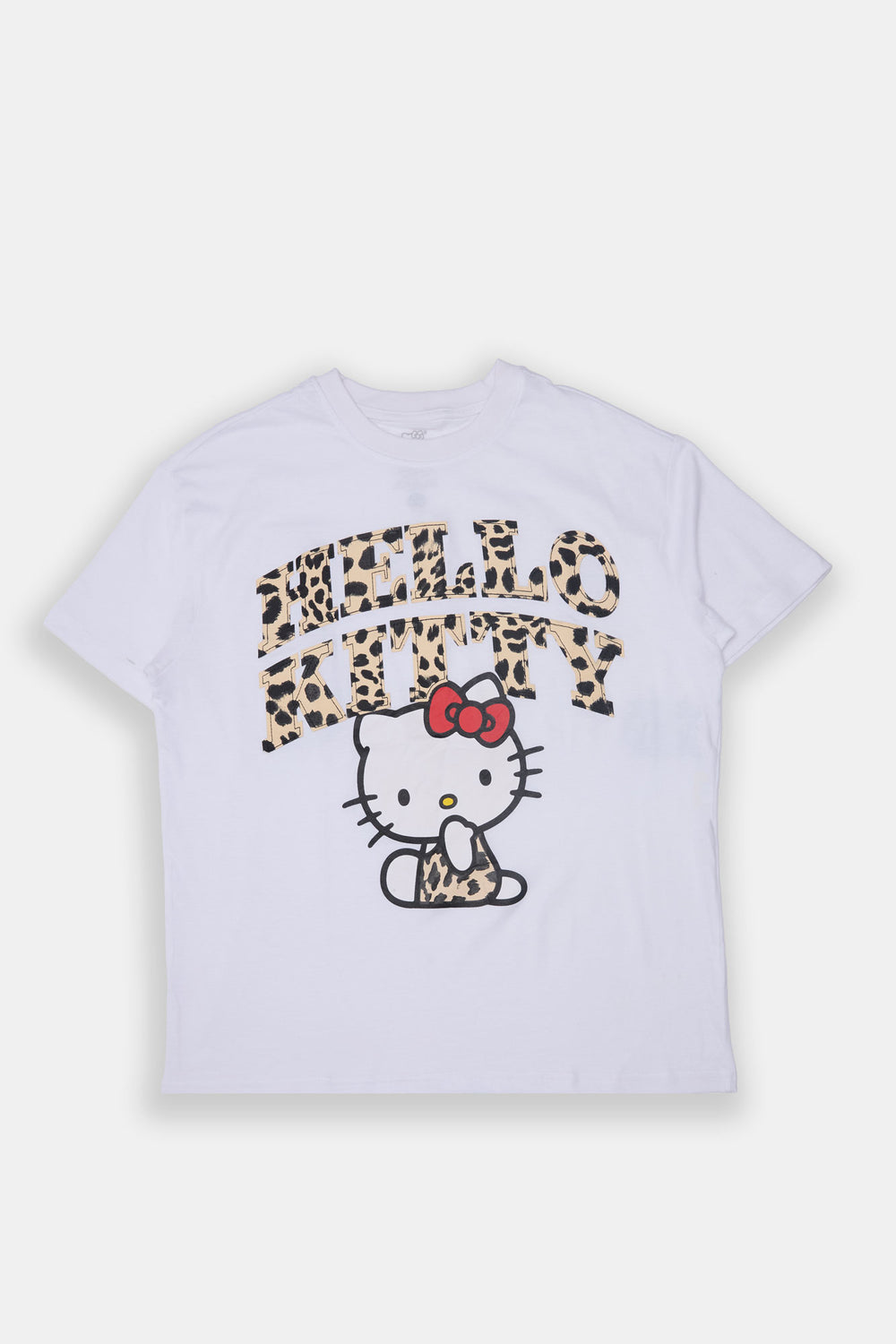 Hello Kitty Leopard Print Graphic Boyfriend Tee Hello Kitty Leopard Print Graphic Boyfriend Tee