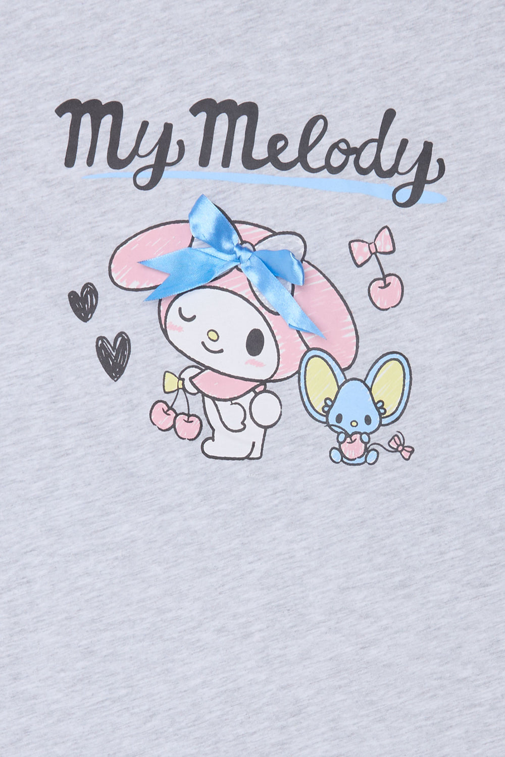 Hello Kitty My Melody Graphic Boyfriend Tee Hello Kitty My Melody Graphic Boyfriend Tee