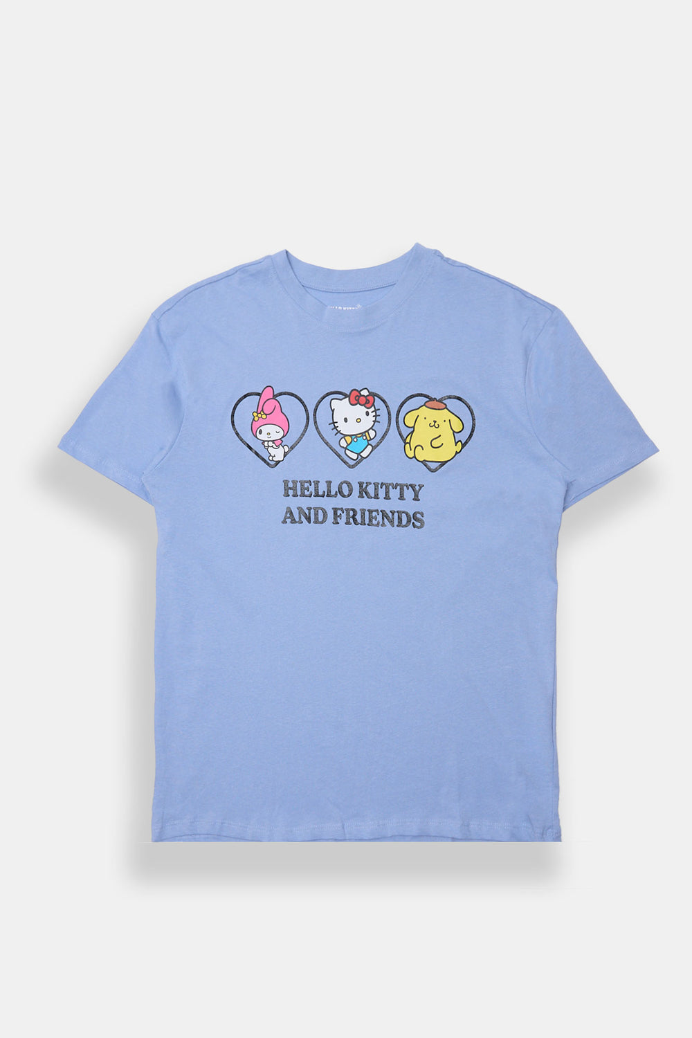 T-shirt coupe boyfriend imprimé coeur pailleté Hello Kitty And Friends T-shirt coupe boyfriend imprimé coeur pailleté Hello Kitty And Friends
