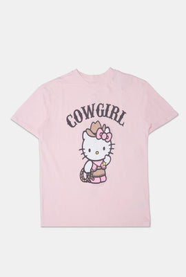 Hello Kitty Cowgirl Graphic Boyfriend Tee