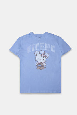 T-shirt coupe boyfriend imprimé Howdy Friends Hello Kitty