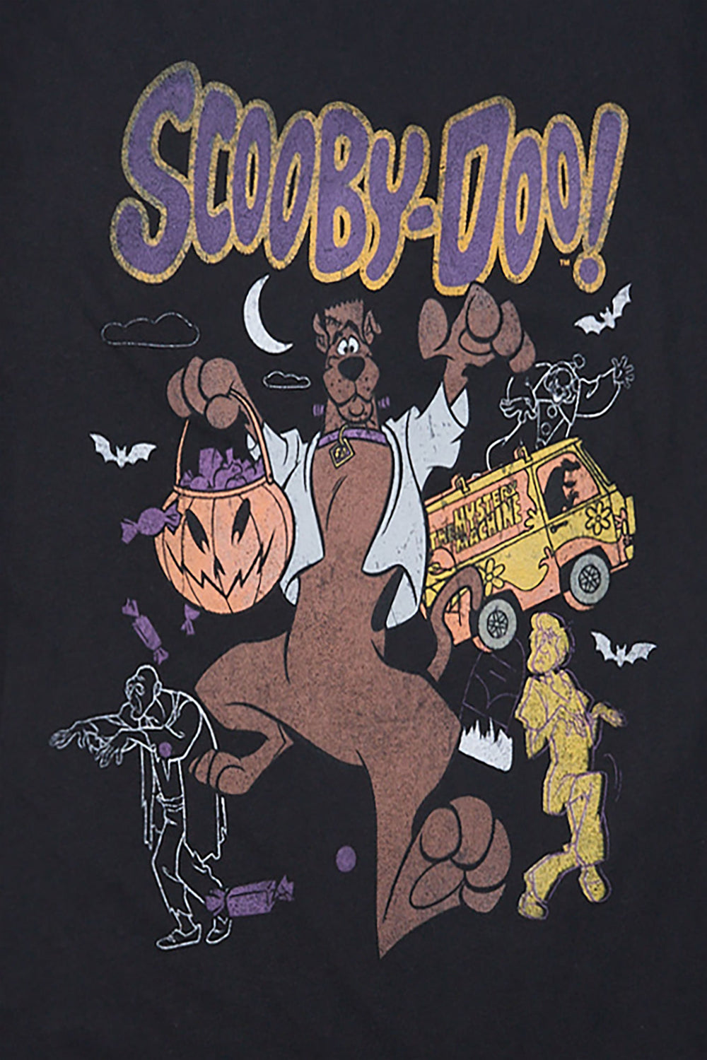 T-shirt coupe boyfriend imprimé Scooby-Doo d'Halloween T-shirt coupe boyfriend imprimé Scooby-Doo d'Halloween