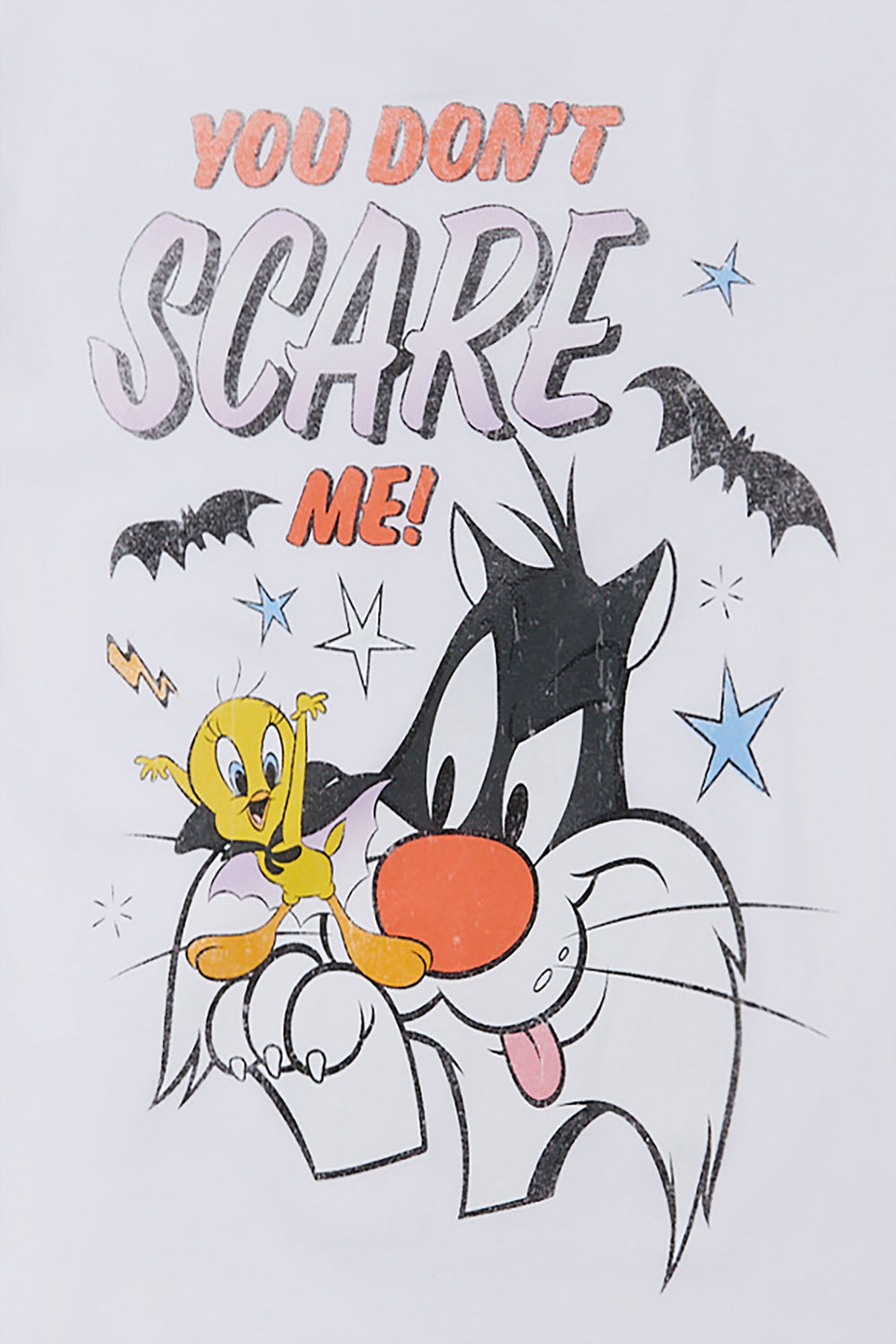 T-shirt coupe boyfriend imprimé Looney Tunes d'Halloween T-shirt coupe boyfriend imprimé Looney Tunes d'Halloween