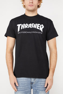 T-Shirt Noir Thrasher Magazine Homme